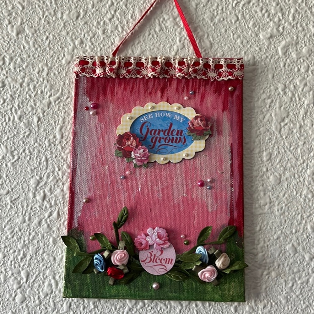 Hand painted canvas wall decor